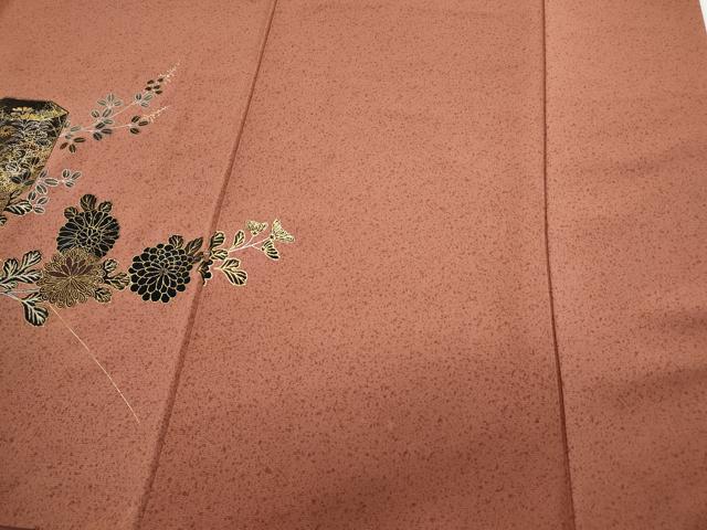 平和屋着物●訪問着　貝桶花文　暈し染め　金銀彩　正絹　逸品　CABI1273th