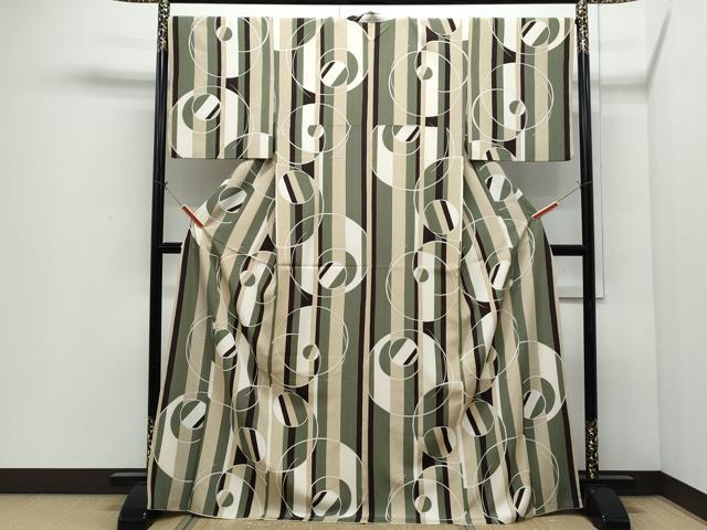 平和屋着物●上質な小紋　丸間道　ロング丈　正絹　逸品　CABI1278th