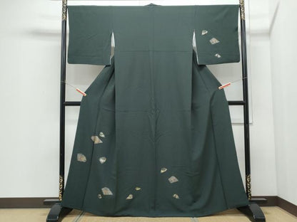 平和屋着物●訪問着　間道　金彩　正絹　逸品　CABI1279th