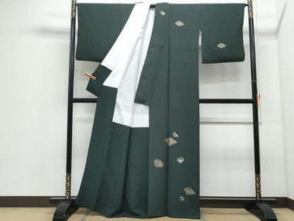 平和屋着物●訪問着　間道　金彩　正絹　逸品　CABI1279th