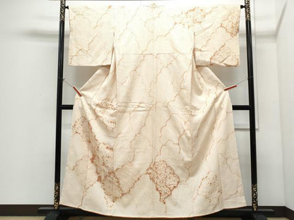平和屋着物●訪問着　総絞り　流水文　正絹　逸品　CABI1281th