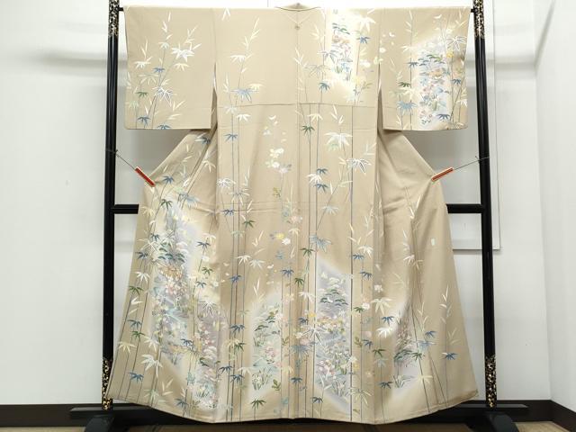 平和屋着物●訪問着　作家物　駒刺繍　風景文　暈し染め　正絹　逸品　CABI1282th