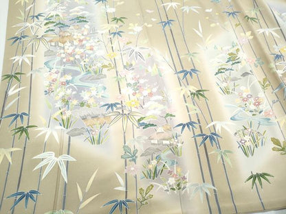 平和屋着物●訪問着　作家物　駒刺繍　風景文　暈し染め　正絹　逸品　CABI1282th