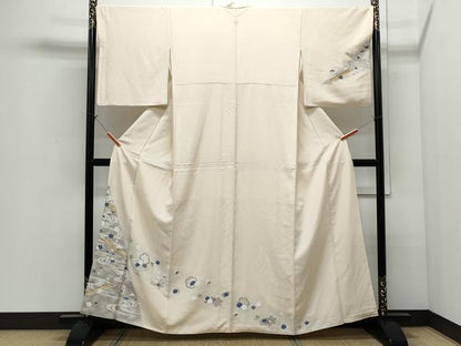 平和屋着物●訪問着　唐織　雪輪花文　金銀糸　正絹　逸品　CABI1283th