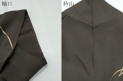 平和屋着物●訪問着　竹屋町刺繍　草花文　金彩　正絹　逸品　CABI1284th