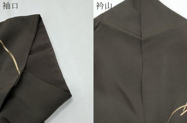 平和屋着物●訪問着　竹屋町刺繍　草花文　金彩　正絹　逸品　CABI1284th