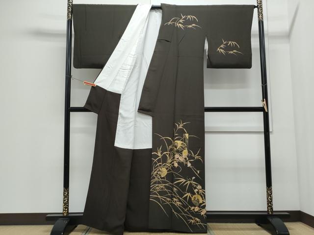 平和屋着物●訪問着　竹屋町刺繍　草花文　金彩　正絹　逸品　CABI1284th