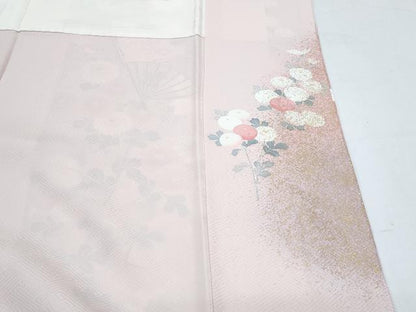平和屋着物●訪問着　作家物　扇面花文　暈し染め　金彩　正絹　逸品　CABI1285th