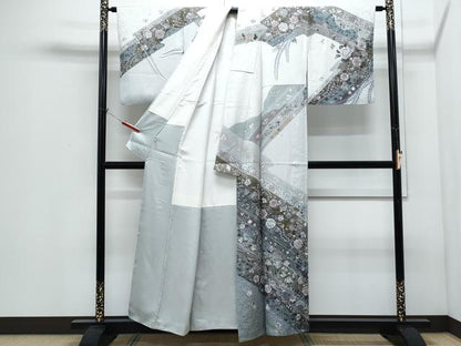 平和屋着物●訪問着　辻が花　暈し染め　金彩　正絹　逸品　CABI1286th