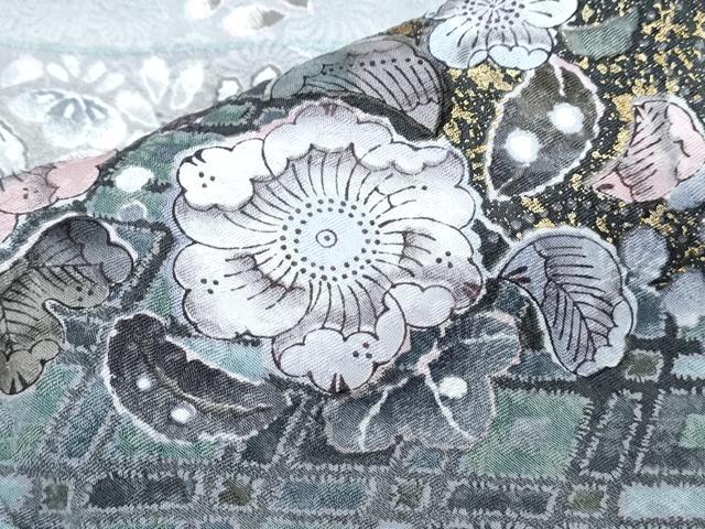 平和屋着物●訪問着　辻が花　暈し染め　金彩　正絹　逸品　CABI1286th