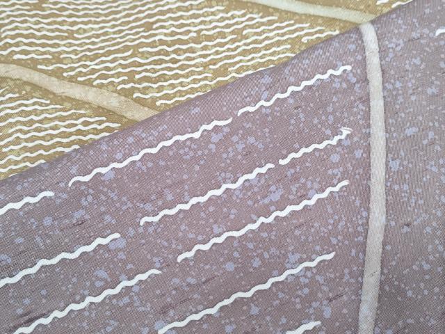 平和屋着物●訪問着　牛首紬　作家物　流水文　正絹　逸品　CABI1287th