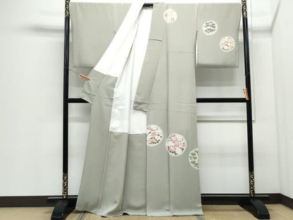 平和屋着物●訪問着　花丸文　金彩　正絹　逸品　CABI1292th