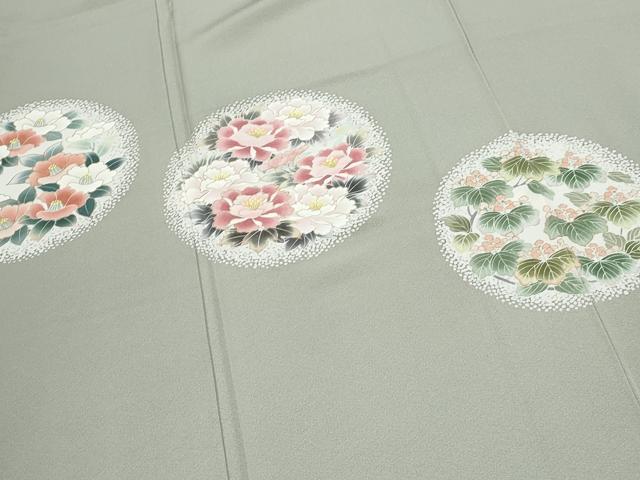 平和屋着物●訪問着　花丸文　金彩　正絹　逸品　CABI1292th