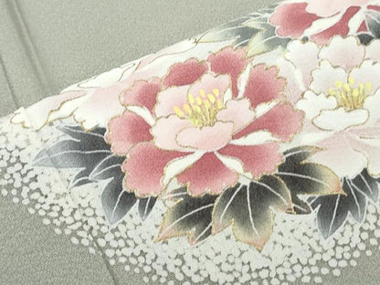平和屋着物●訪問着　花丸文　金彩　正絹　逸品　CABI1292th