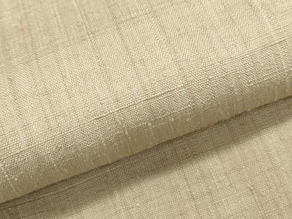 平和屋着物●本場結城紬　色無地　白橡色　奥順織物謹製　証紙付き　正絹　逸品　CABI1295th