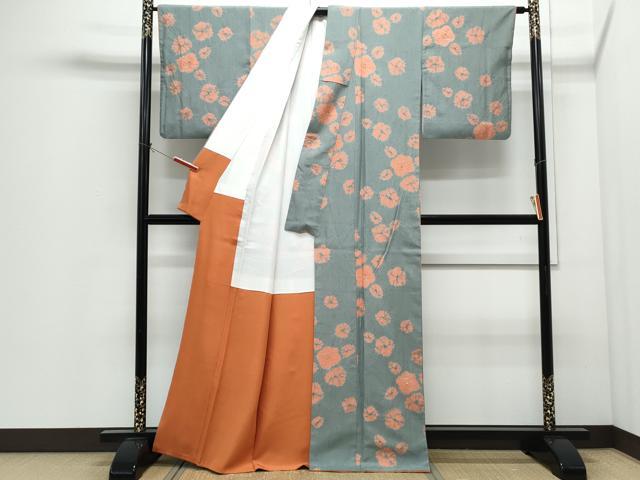 平和屋着物●上質な紬　夢幻纐纈　証紙付き　正絹　逸品　CABI1302th