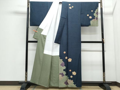 平和屋着物●訪問着　作家物　舞花文　金彩　正絹　逸品　CABI1303th