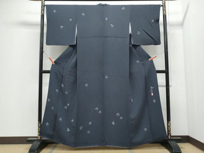 平和屋着物●洛楽人工房　訪問着　玉蟲技法　蓄光技法　加賀鈴　鬼しぼ縮緬　反端付き　正絹　逸品　CABI1304th