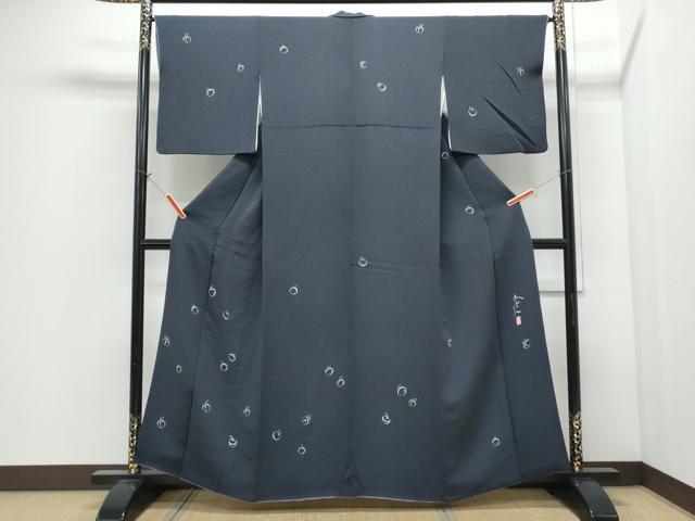 平和屋着物●洛楽人工房　訪問着　玉蟲技法　蓄光技法　加賀鈴　鬼しぼ縮緬　反端付き　正絹　逸品　CABI1304th