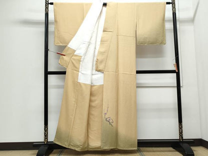 平和屋着物●訪問着　友禅　枝花文　暈し染め　正絹　逸品　未使用　CABI1309th