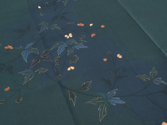 平和屋着物●訪問着　刺繍　道長枝花文　金彩　正絹　逸品　CABI1310th