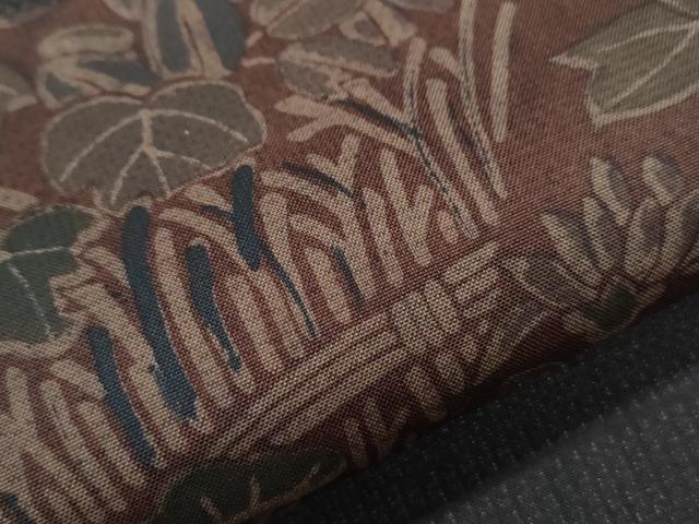 平和屋着物●本場大島紬　訪問着　エ霞草花文　正絹　逸品　CABI1311th