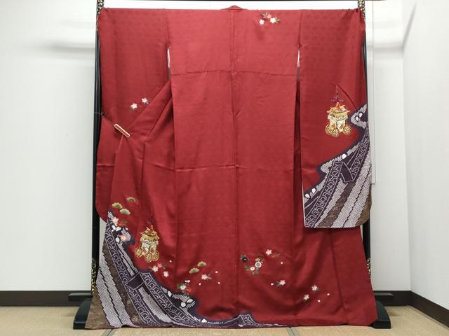 平和屋着物●豪華振袖　駒刺繍　絞り　鉾　金彩　正絹　逸品　CABI1314th
