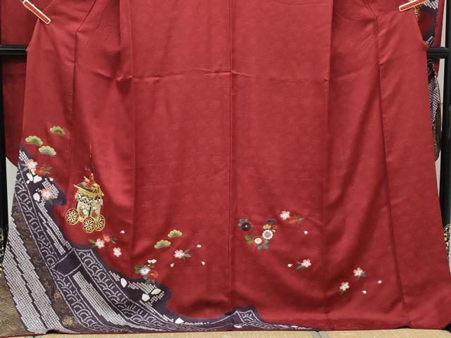 平和屋着物●豪華振袖　駒刺繍　絞り　鉾　金彩　正絹　逸品　CABI1314th
