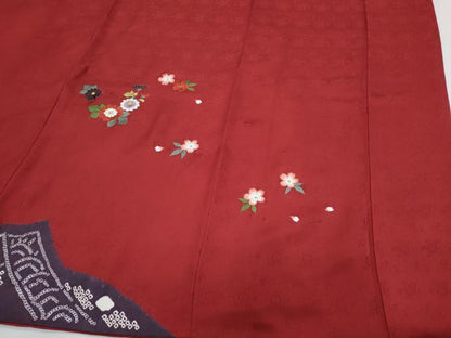 平和屋着物●豪華振袖　駒刺繍　絞り　鉾　金彩　正絹　逸品　CABI1314th