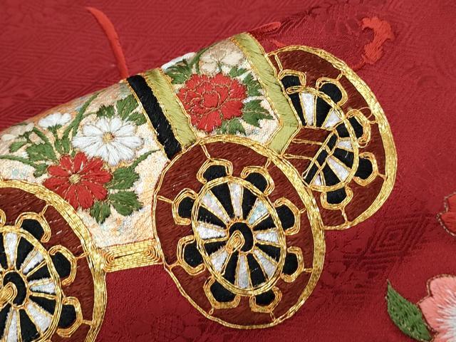 平和屋着物●豪華振袖　駒刺繍　絞り　鉾　金彩　正絹　逸品　CABI1314th