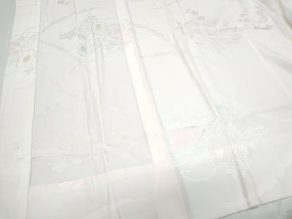 平和屋着物●長襦袢　無双仕立て　鼓花地紋　暈し染め　半衿刺繍　正絹　逸品　CABI1316th