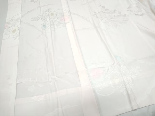 平和屋着物●長襦袢　無双仕立て　鼓花地紋　暈し染め　半衿刺繍　正絹　逸品　CABI1316th