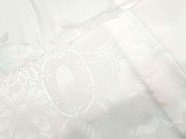 平和屋着物●長襦袢　無双仕立て　鼓花地紋　暈し染め　半衿刺繍　正絹　逸品　CABI1316th