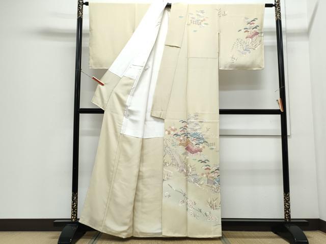 平和屋着物●訪問着　御所解文　暈し染め　金彩　正絹　逸品　CABI1321th