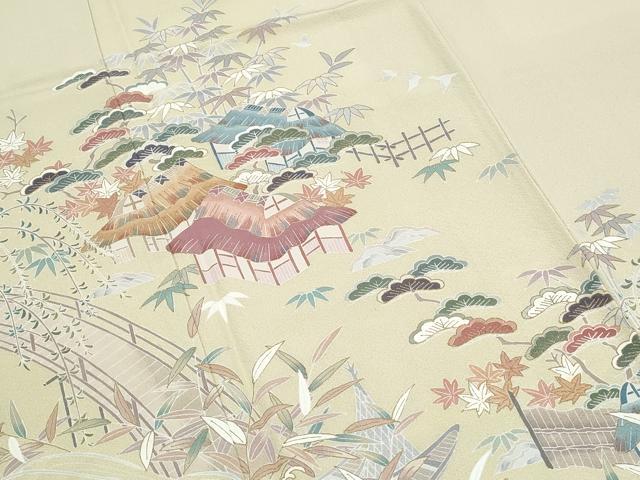 平和屋着物●訪問着　御所解文　暈し染め　金彩　正絹　逸品　CABI1321th