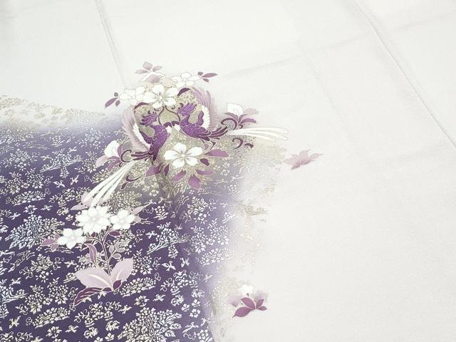 平和屋着物●訪問着　刺繍　鳳凰花文　暈し染め　金銀彩　正絹　逸品　CABI1322th
