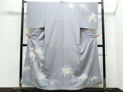 平和屋着物●訪問着　草花文　金彩　正絹　逸品　CABI1326th