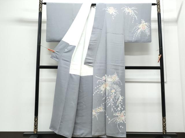 平和屋着物●訪問着　草花文　金彩　正絹　逸品　CABI1326th