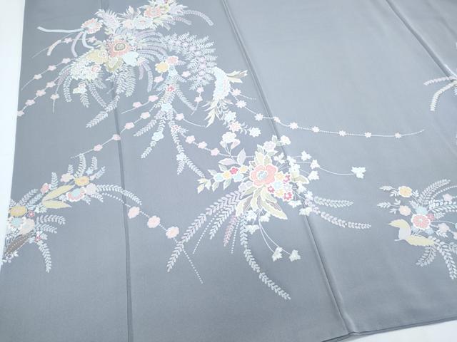 平和屋着物●訪問着　草花文　金彩　正絹　逸品　CABI1326th