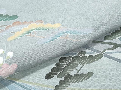 平和屋着物●訪問着　友禅　作家物　草花文　正絹　逸品　CABI1328th
