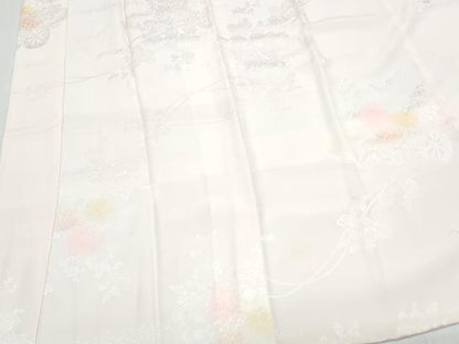 平和屋着物●振袖用　長襦袢　袷　花車地紋　暈し染め　正絹　逸品　CABI1332th