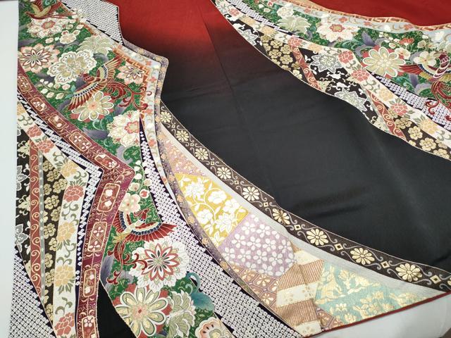 平和屋着物●豪華振袖　鳳凰花文　暈し染め　金彩　正絹　逸品　CABI1333th