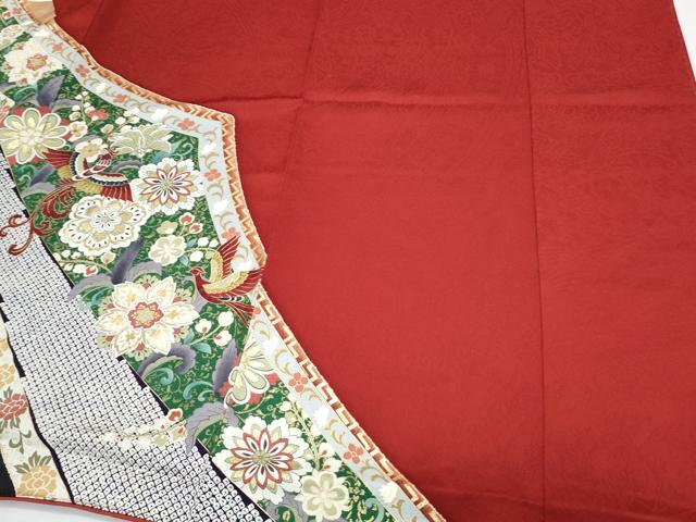 平和屋着物●豪華振袖　鳳凰花文　暈し染め　金彩　正絹　逸品　CABI1333th