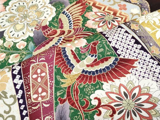 平和屋着物●豪華振袖　鳳凰花文　暈し染め　金彩　正絹　逸品　CABI1333th