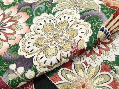 平和屋着物●豪華振袖　鳳凰花文　暈し染め　金彩　正絹　逸品　CABI1333th