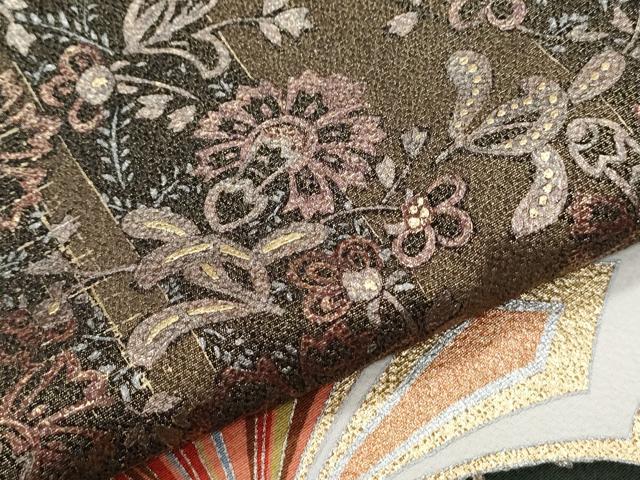 平和屋着物●豪華振袖　更紗花蝶文　暈し染め　金彩　正絹　逸品　CABI1334th