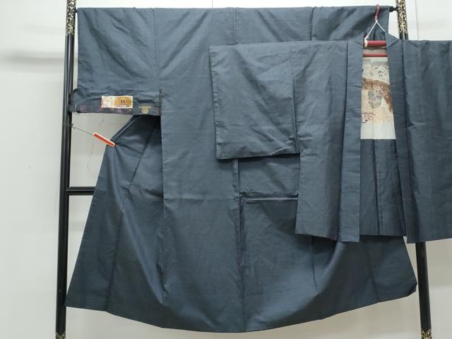 平和屋着物●男性　本場大島　アンサンブル　100亀甲　総詰め　証紙付き　正絹　逸品　CABI1335th