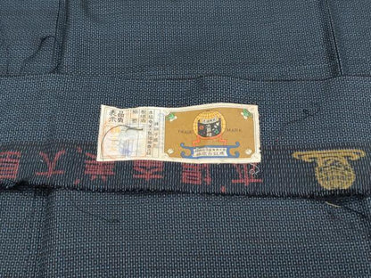 平和屋着物●男性　本場大島　アンサンブル　100亀甲　総詰め　証紙付き　正絹　逸品　CABI1335th