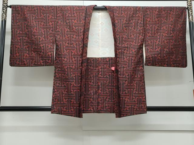 平和屋着物●本場大島紬　龍郷絣　秋名バラ　アンサンブル　正絹　逸品　CABI1336th