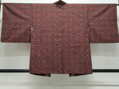 平和屋着物●本場大島紬　龍郷絣　秋名バラ　アンサンブル　正絹　逸品　CABI1336th